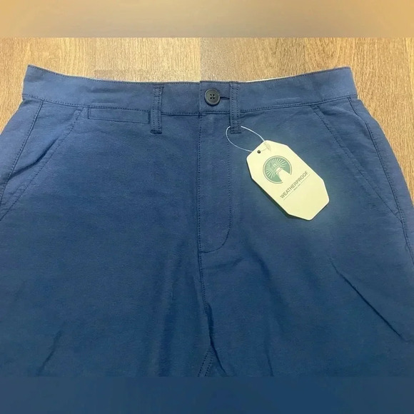 Weatherproof Flat Front Chino Shorts. Navy. 30 waist/9” inseam. NWT - Picture 2 of 6